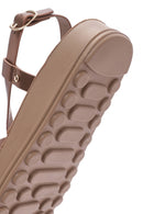 Women's Bronze Thick-Soled Metallic Sandals | Derimod Women's Bronze Thick-Soled Metallic Sandals | Derimod