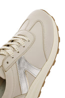 Women's Beige Lace-up Leather Sneaker | Derimod Women's Beige Lace-up Leather Sneaker | Derimod