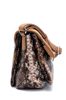 Women's Snake Pattern Shoulder Bag | Derimod Women's Snake Pattern Shoulder Bag | Derimod