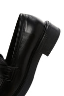 Women's Black Leather Masculine Casual Loafer | Derimod Women's Black Leather Masculine Casual Loafer | Derimod