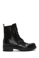 Women's Black Leather Zippered Boots | Derimod Women's Black Leather Zippered Boots | Derimod
