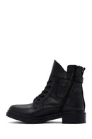 Women's Black Leather Zippered Boots | Derimod Women's Black Leather Zippered Boots | Derimod