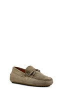 Men's Khaki Suede Leather Loafer | Derimod Men's Khaki Suede Leather Loafer | Derimod