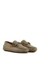Men's Khaki Suede Leather Loafer | Derimod Men's Khaki Suede Leather Loafer | Derimod