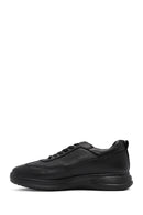 Erkek Siyah Bağcıklı Deri Casual Sneaker | Derimod Erkek Siyah Bağcıklı Deri Casual Sneaker | Derimod