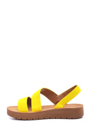 Women's Yellow Casual Flat Sandals | Derimod Women's Yellow Casual Flat Sandals | Derimod