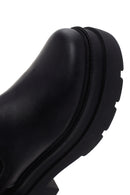 Women's Black Thick Soled Chelsea Leather Boots | Derimod Women's Black Thick Soled Chelsea Leather Boots | Derimod