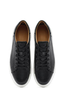 Men's Black Lace-up Leather Sneaker | Derimod Men's Black Lace-up Leather Sneaker | Derimod
