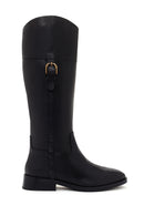 Geox Women's Black Tormalina Zippered Leather Heeled Boots | Derimod Geox Women's Black Tormalina Zippered Leather Heeled Boots | Derimod