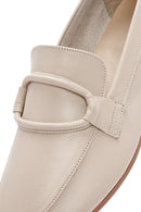 Kadın Bej Deri Casual Loafer | Derimod Kadın Bej Deri Casual Loafer | Derimod