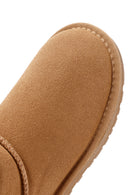 Women's Tan Short Suede Boots | Derimod Women's Tan Short Suede Boots | Derimod