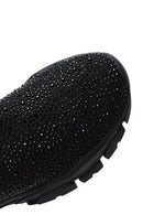 Derimod Zero Women's Black Stone Fabric Sneakers | Derimod Derimod Zero Women's Black Stone Fabric Sneakers | Derimod