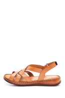Kadın Taba Deri Comfort Sandalet | Derimod Kadın Taba Deri Comfort Sandalet | Derimod