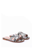 Women's Crocodile Patterned Slippers | Derimod Women's Crocodile Patterned Slippers | Derimod