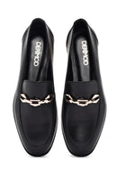 Women's Black Buckle Leather Loafer | Derimod Women's Black Buckle Leather Loafer | Derimod
