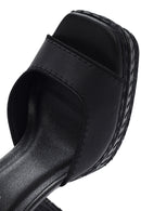 Women's Black Ankle Buckle Platform High Thick Heel Sandals | Derimod Women's Black Ankle Buckle Platform High Thick Heel Sandals | Derimod
