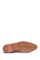 Women's Beige Suede Leather Chelsea Boots | Derimod Women's Beige Suede Leather Chelsea Boots | Derimod