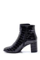 Women's Crocodile Heeled Boots | Derimod Women's Crocodile Heeled Boots | Derimod