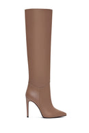 Women's Powder Leather Heeled Boots | Derimod Women's Powder Leather Heeled Boots | Derimod