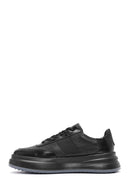 Erkek Siyah Bağcıklı Kalın Tabanlı Deri Sneaker | Derimod Erkek Siyah Bağcıklı Kalın Tabanlı Deri Sneaker | Derimod