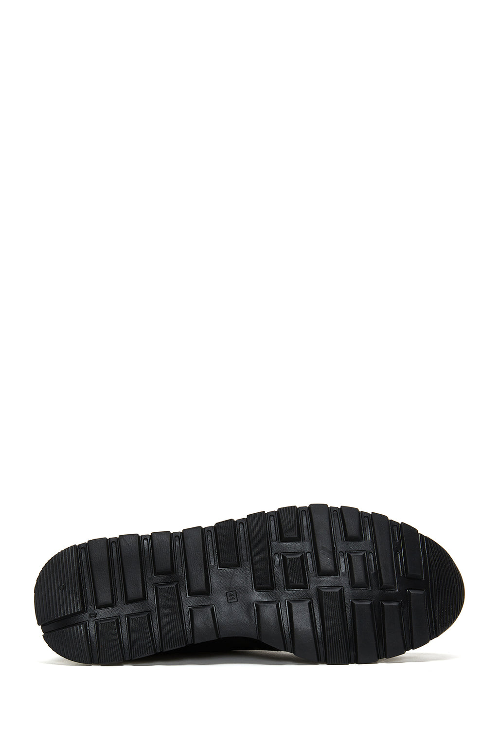 Erkek Siyah Deri Baskılı Sneaker