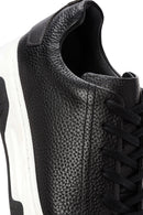 Erkek Siyah Bağcıklı Kalın Tabanlı Deri Sneaker | Derimod Erkek Siyah Bağcıklı Kalın Tabanlı Deri Sneaker | Derimod
