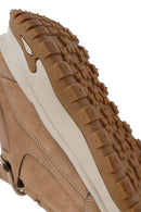 Men's Beige Lace-Up Thick-Soled Nubuck Leather Casual Sneaker | Derimod Men's Beige Lace-Up Thick-Soled Nubuck Leather Casual Sneaker | Derimod