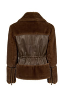Sevilla Woman Brown Notched Collar Teddy Coats | Derimod Sevilla Woman Brown Notched Collar Teddy Coats | Derimod