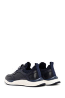 Erkek Lacivert Bağcıklı Deri Sneaker | Derimod Erkek Lacivert Bağcıklı Deri Sneaker | Derimod