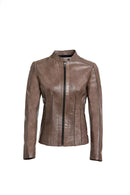 Joel Women's Leather Jacket | Derimod Joel Women's Leather Jacket | Derimod