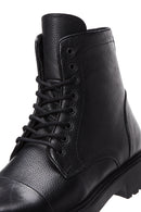 Men's Black Leather Boots Flat Boots | Derimod Men's Black Leather Boots Flat Boots | Derimod
