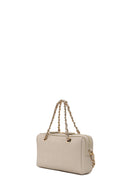 Woman Cream Printed Mini Crossbody Bag | Derimod Woman Cream Printed Mini Crossbody Bag | Derimod