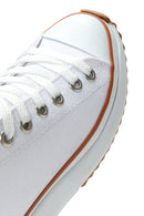 Kadın Beyaz Kalın Tabanlı Kumaş Sneaker | Derimod Kadın Beyaz Kalın Tabanlı Kumaş Sneaker | Derimod