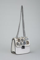 Women's Crossbody Bag with Flower Detail | Derimod Women's Crossbody Bag with Flower Detail | Derimod