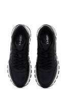 Women's Black Thick Soled Leather Sneaker | Derimod Women's Black Thick Soled Leather Sneaker | Derimod