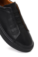 Erkek Siyah Kalın Tabanlı Deri Sneaker | Derimod Erkek Siyah Kalın Tabanlı Deri Sneaker | Derimod