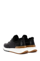 Erkek Siyah Bağcıklı Deri Casual Sneaker | Derimod Erkek Siyah Bağcıklı Deri Casual Sneaker | Derimod
