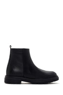 Men's Black Zippered Leather Casual Boots | Derimod Men's Black Zippered Leather Casual Boots | Derimod
