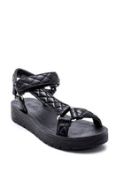 Women's Black Flat Sandals | Derimod Women's Black Flat Sandals | Derimod
