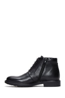 Men's Black Leather Zippered Casual Boots | Derimod Men's Black Leather Zippered Casual Boots | Derimod