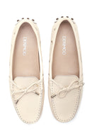 Women's Beige Leather Loafer | Derimod Women's Beige Leather Loafer | Derimod
