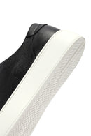 Erkek Siyah Bağcıklı Kalın Tabanlı Deri Sneaker | Derimod Erkek Siyah Bağcıklı Kalın Tabanlı Deri Sneaker | Derimod