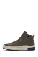 Male Mink Zip Closure Nubuck Leather Sport Boots | Derimod Male Mink Zip Closure Nubuck Leather Sport Boots | Derimod
