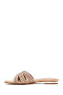 Women's Beige Stone Slippers | Derimod Women's Beige Stone Slippers | Derimod