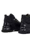 Men's Black Zippered Leather Boat | Derimod Men's Black Zippered Leather Boat | Derimod