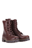 Lace-Up Women's Leather Boots | Derimod Lace-Up Women's Leather Boots | Derimod