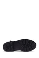 Woman Black Thick Sole Leather Chelsea Boots | Derimod Woman Black Thick Sole Leather Chelsea Boots | Derimod