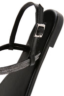 Women's Black Stone Flip Flops Sandals | Derimod Women's Black Stone Flip Flops Sandals | Derimod