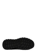 Erkek Siyah Bağcıklı Deri Casual Sneaker | Derimod Erkek Siyah Bağcıklı Deri Casual Sneaker | Derimod