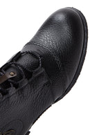 Men's Black Leather Flat Boots | Derimod Men's Black Leather Flat Boots | Derimod